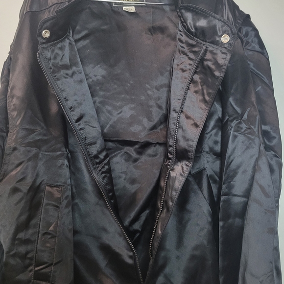 Vintage Girard Black Satin Matco Tools Embroidered Bomber Jacket Mens XL - Picture 5 of 6